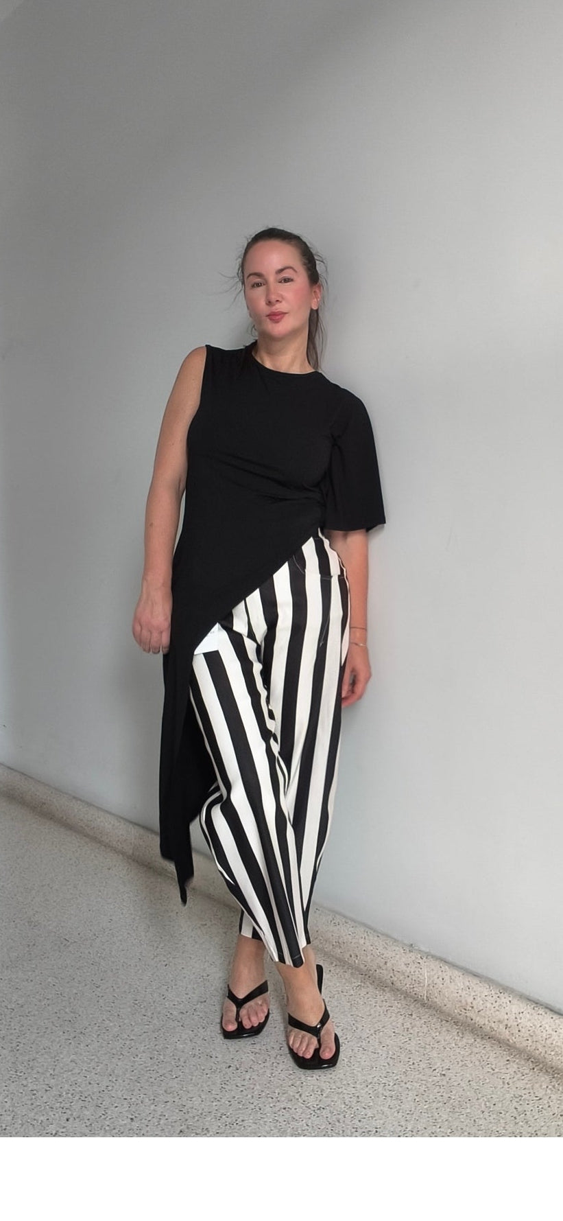 Pantalón rayas negro
