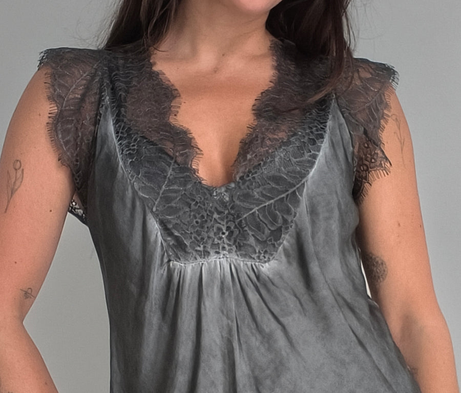 Top lencero gris