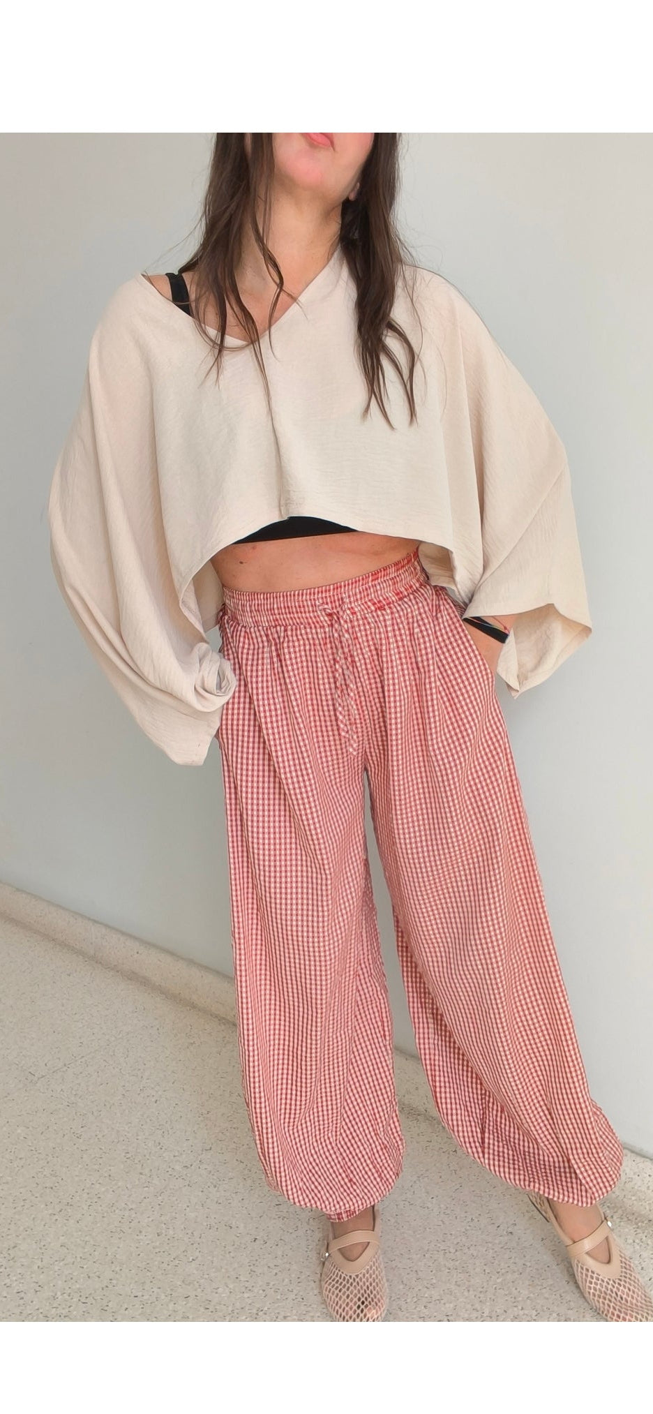 Pantalón bombacho Vichy