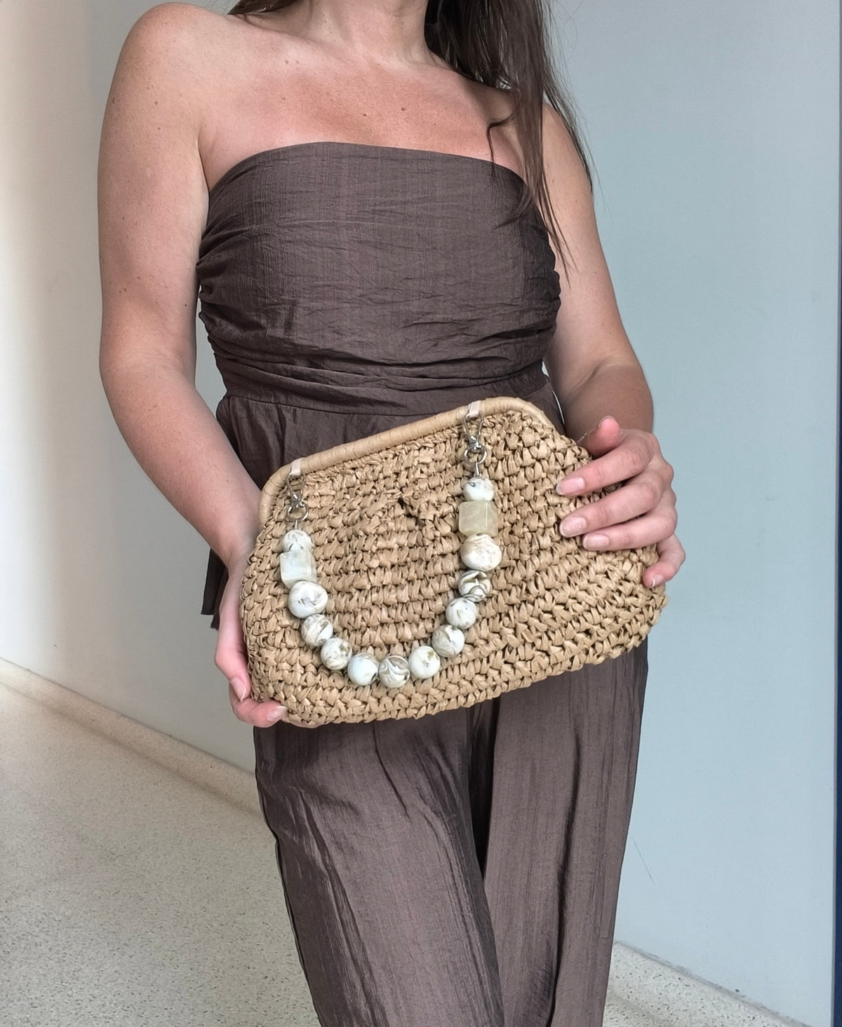 Bolso tejido natural