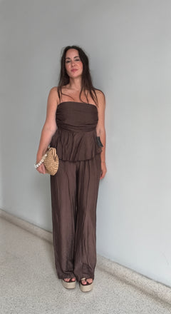 Conjunto choco péplum