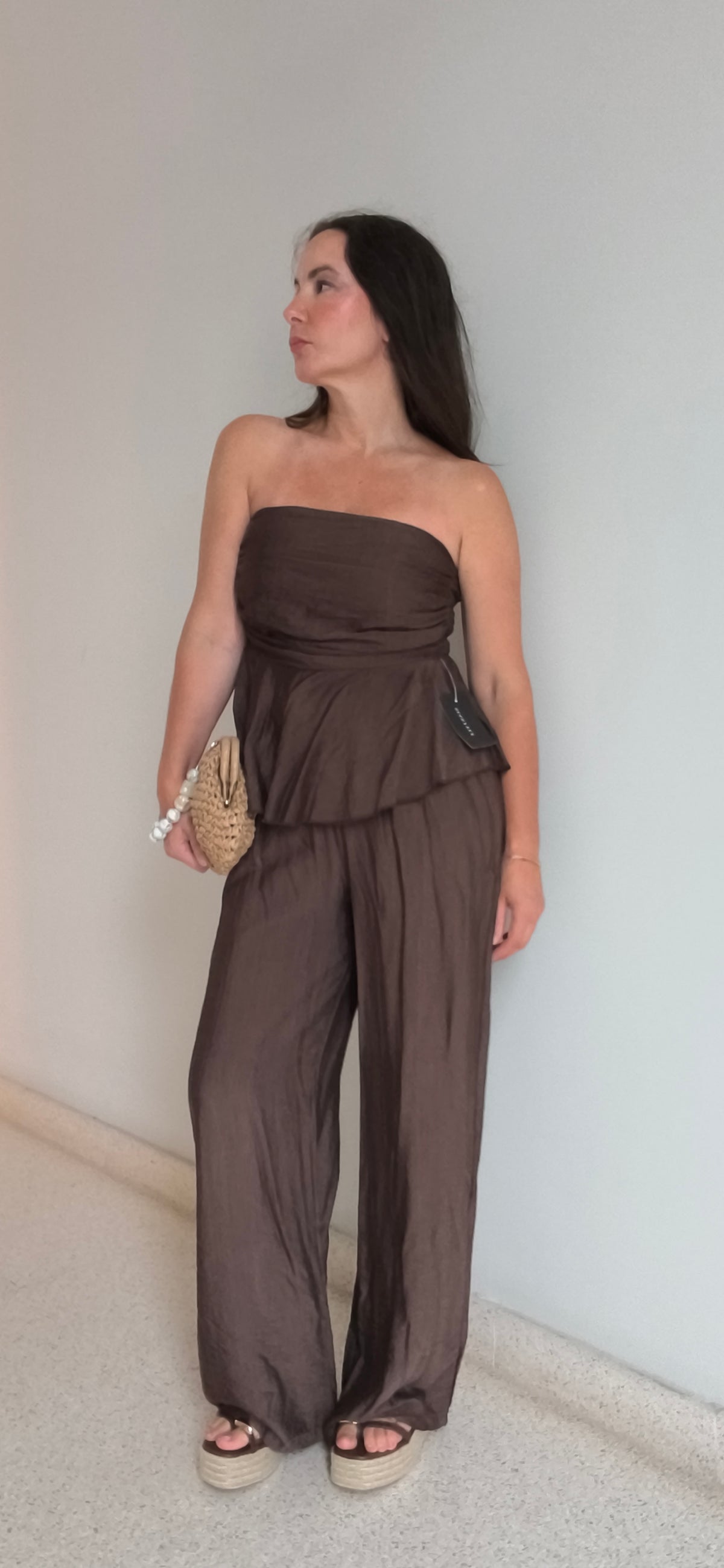 Conjunto choco péplum
