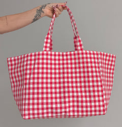 Bolso cuadros rojo