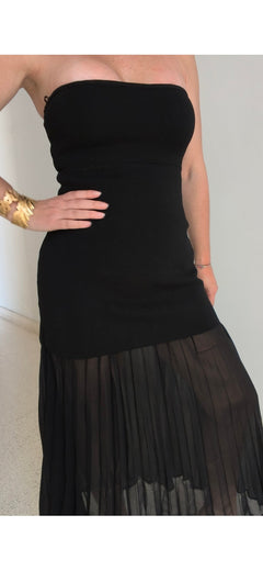Vestido middi negro
