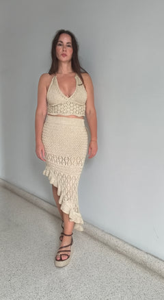 Conjunto crochet brillo
