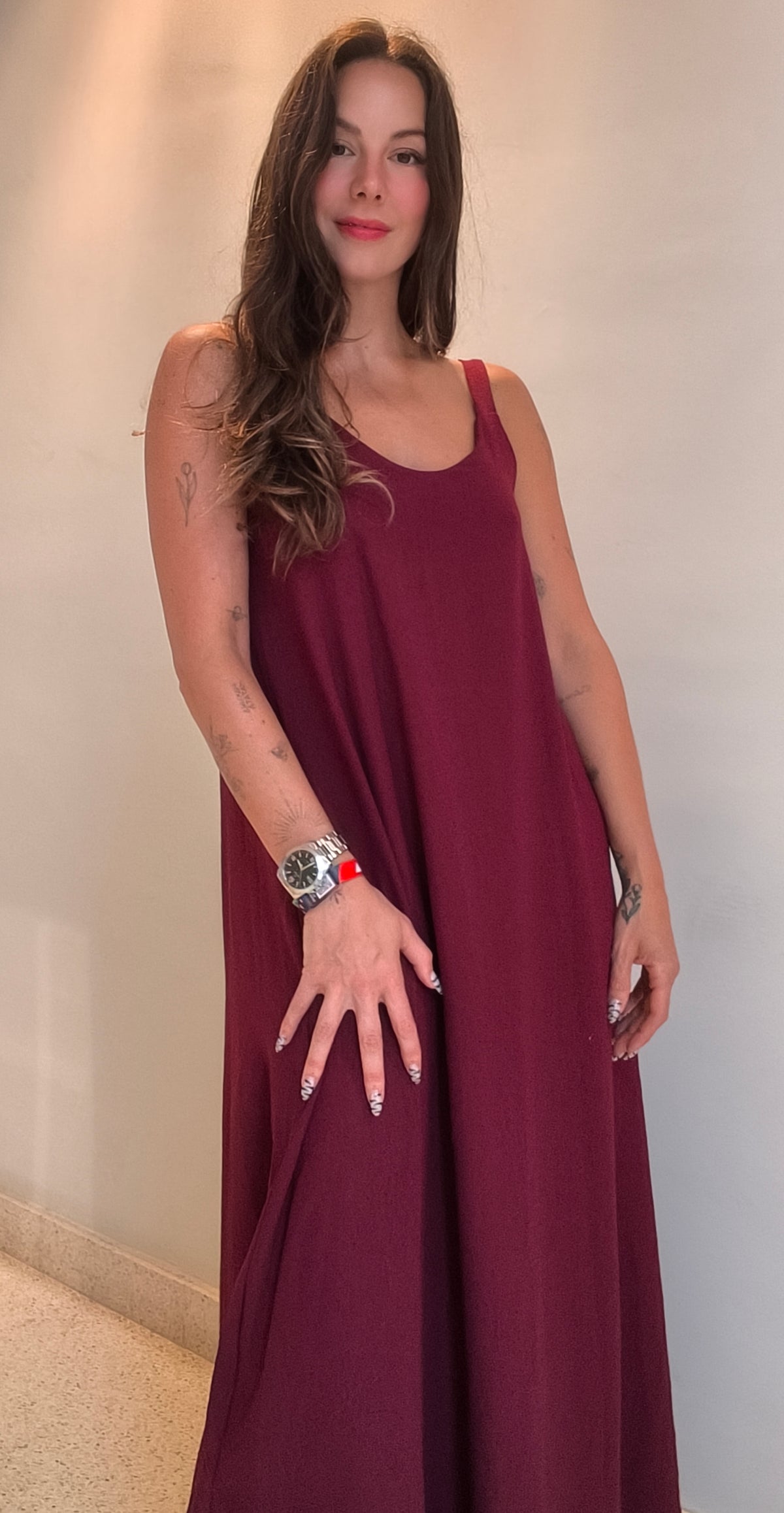 Vestido tirantes anchos