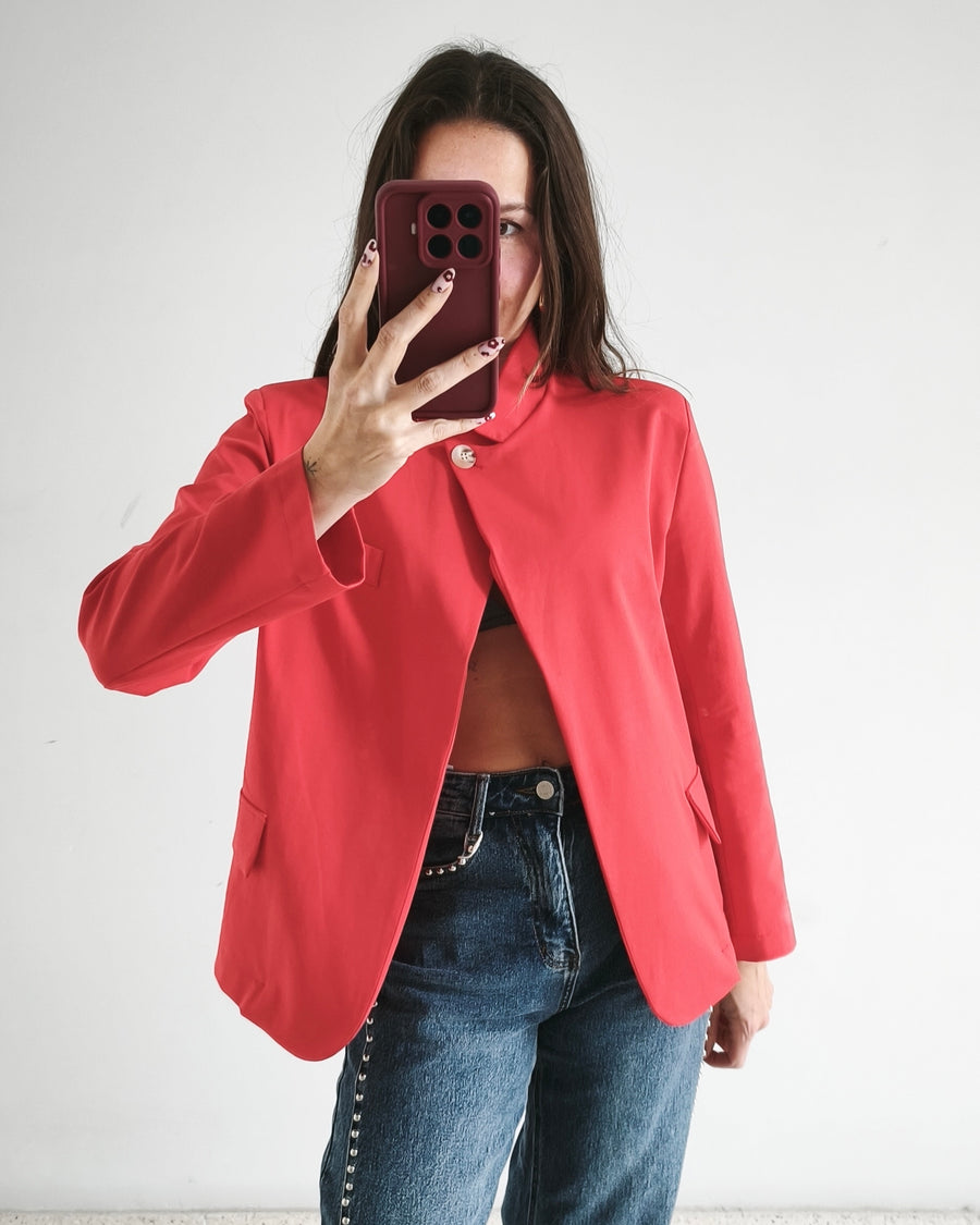 Blazer cruzada algodón