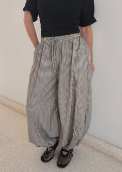 Pantalón bombacho cuadros