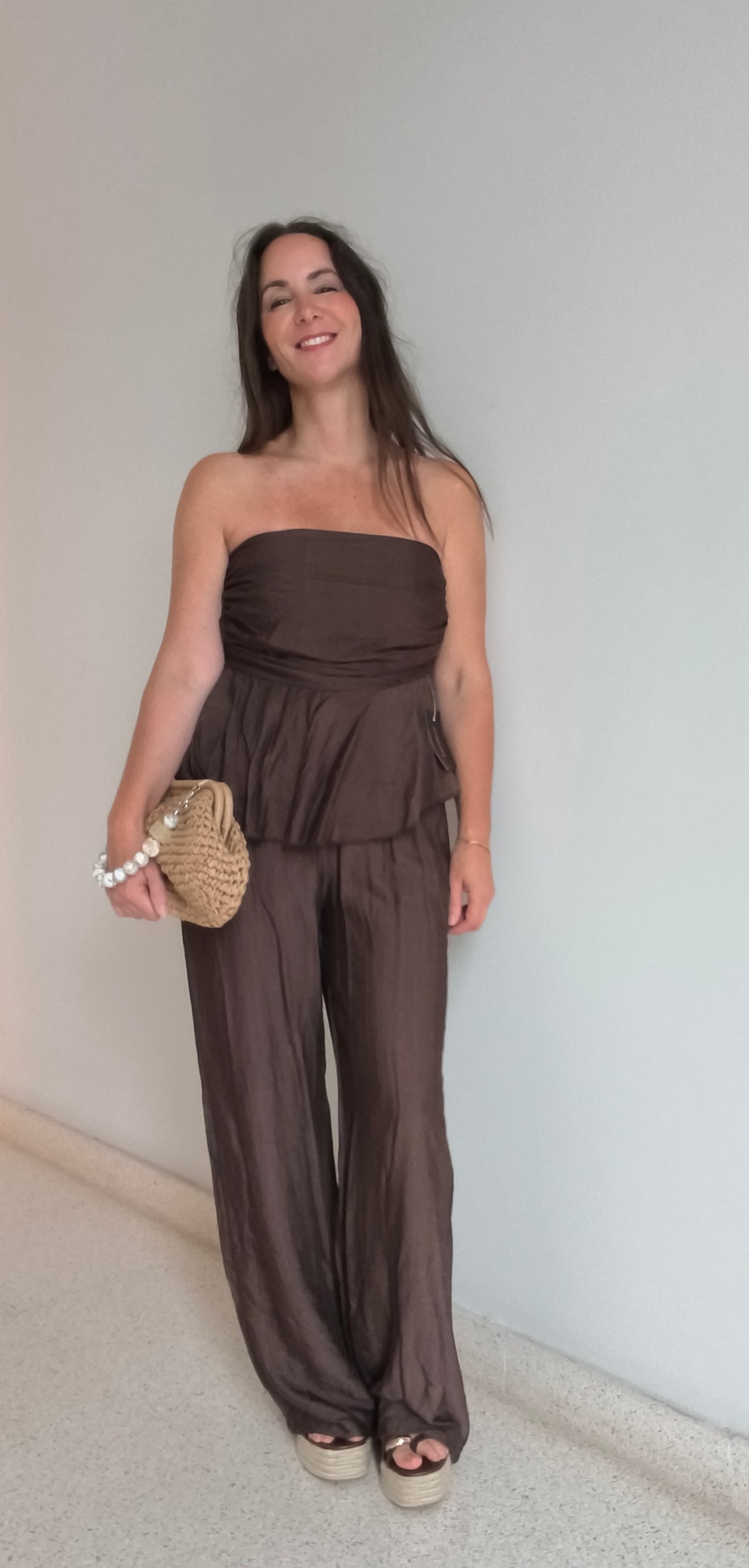 Conjunto choco péplum