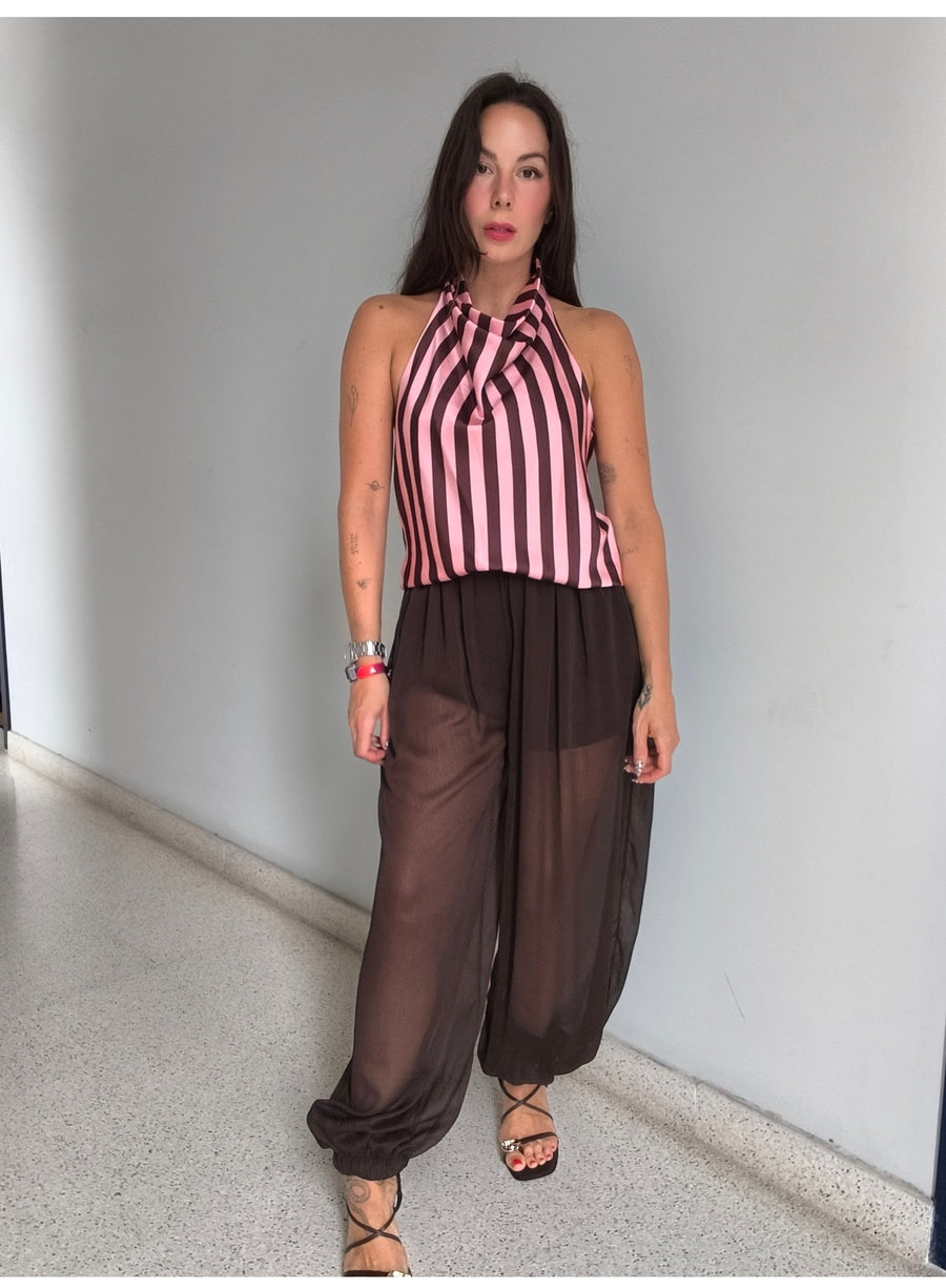Pantalón bombacho gasa