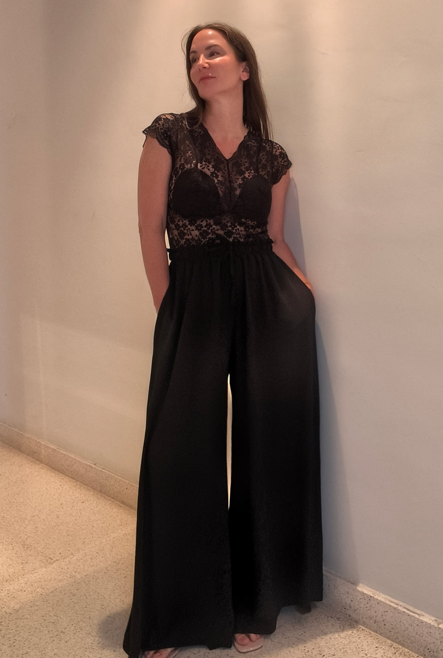 Pantalón fluido paperbag
