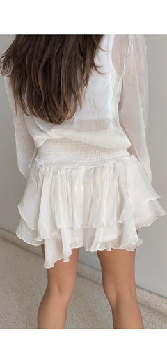 Vestido volantes blanco
