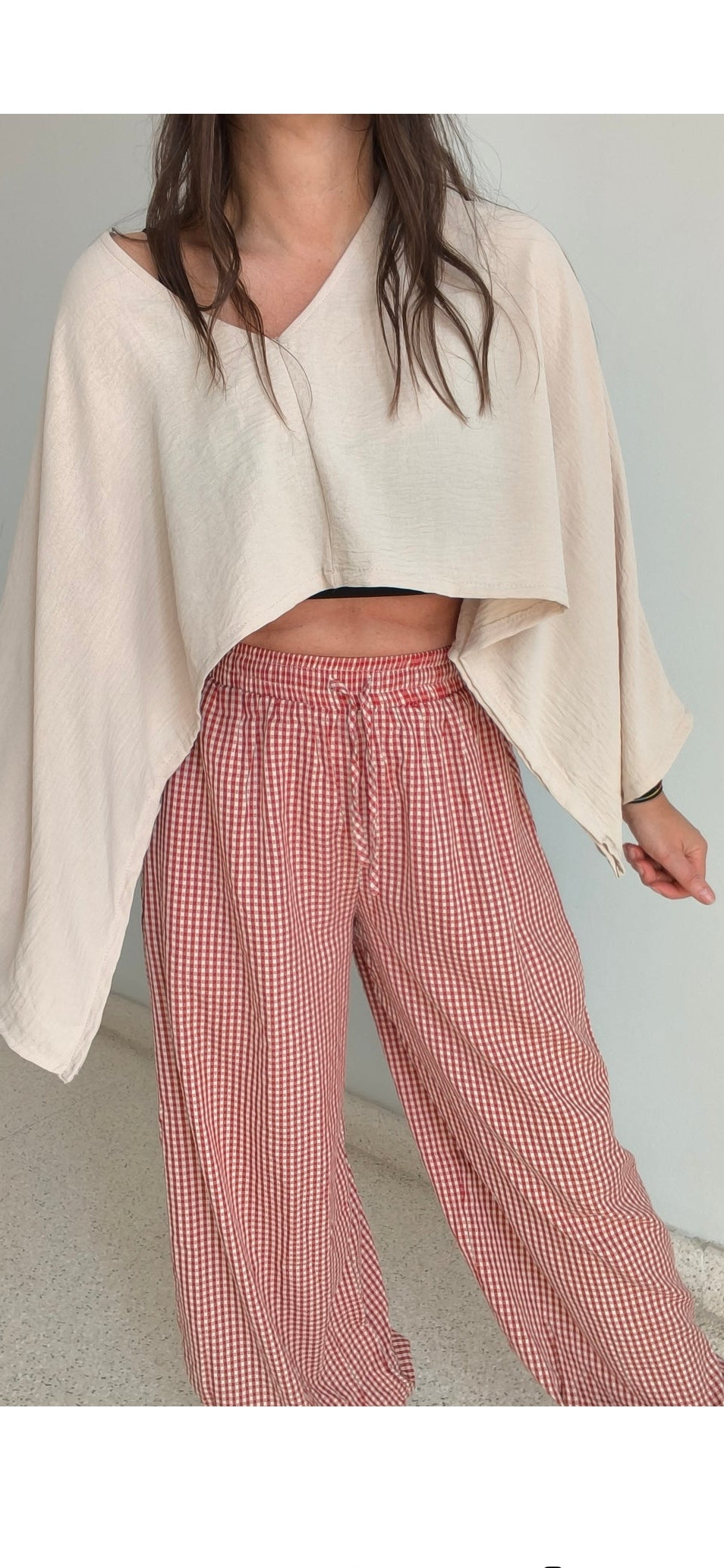 Pantalón bombacho Vichy