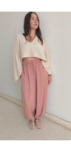 Pantalón bombacho Vichy