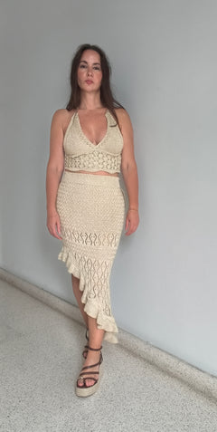 Conjunto crochet brillo