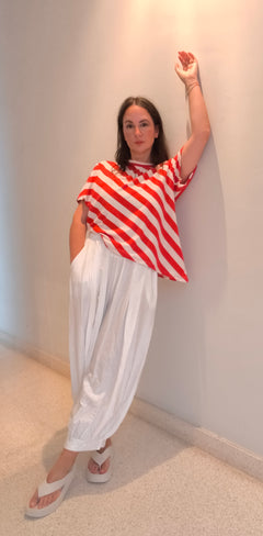 Pantalón bombacho blanco