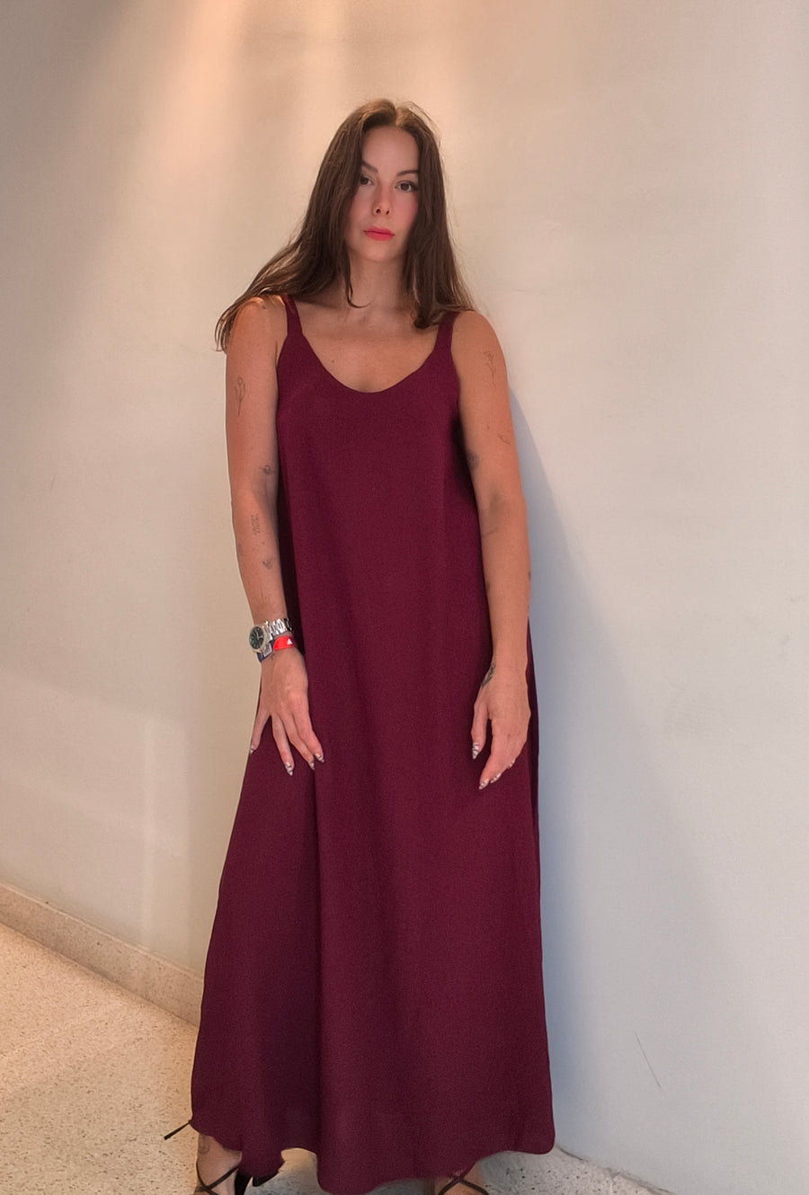 Vestido tirantes anchos