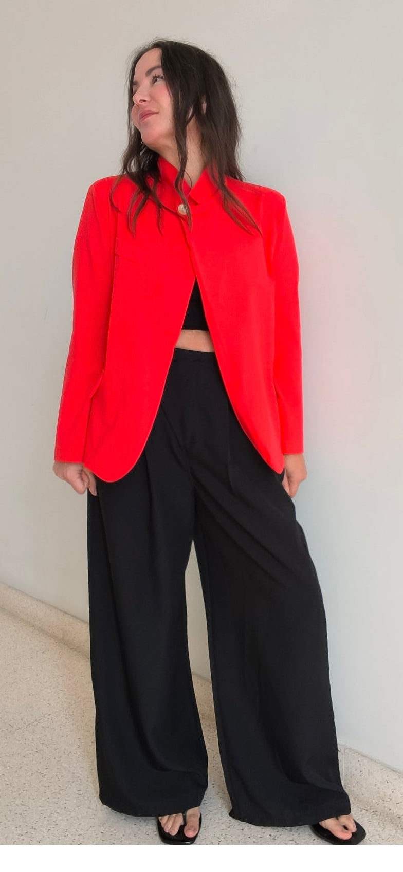 Blazer algodón rojo